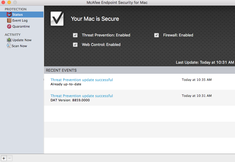 Mcafee endpoint protection for mac sierra update download